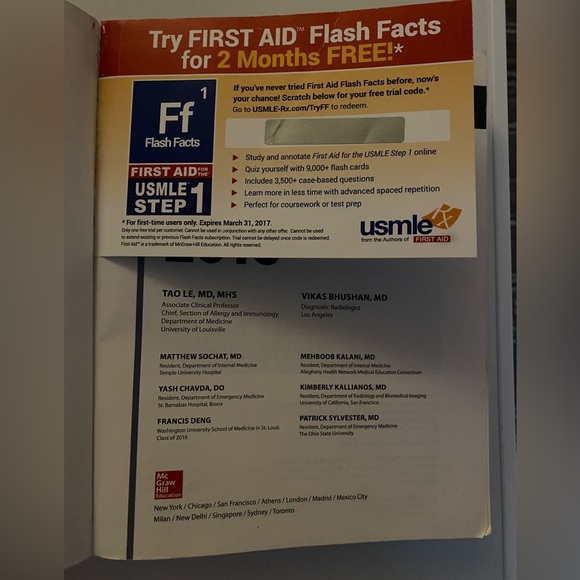 First Aid for USMLE Step 1 2016 Edition - Picture 3 of 5